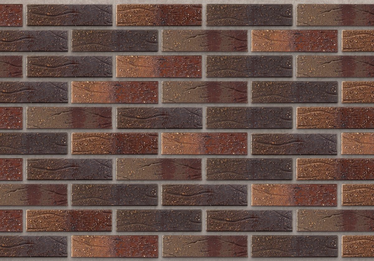 Облицовочный кирпич Славянский кирпич Прованс-bunt-антик (песок, бордовый, фиолетовый, коричневый) - 250x120x65 мм 