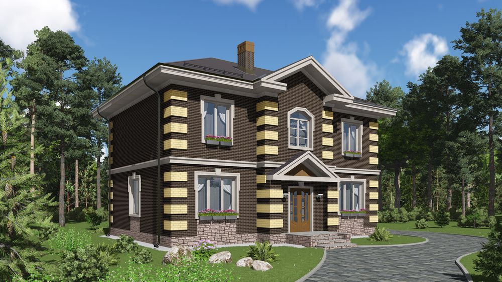 Облицовочный пустотелый, М-150,120x250x65, шоколад бархат, Керма