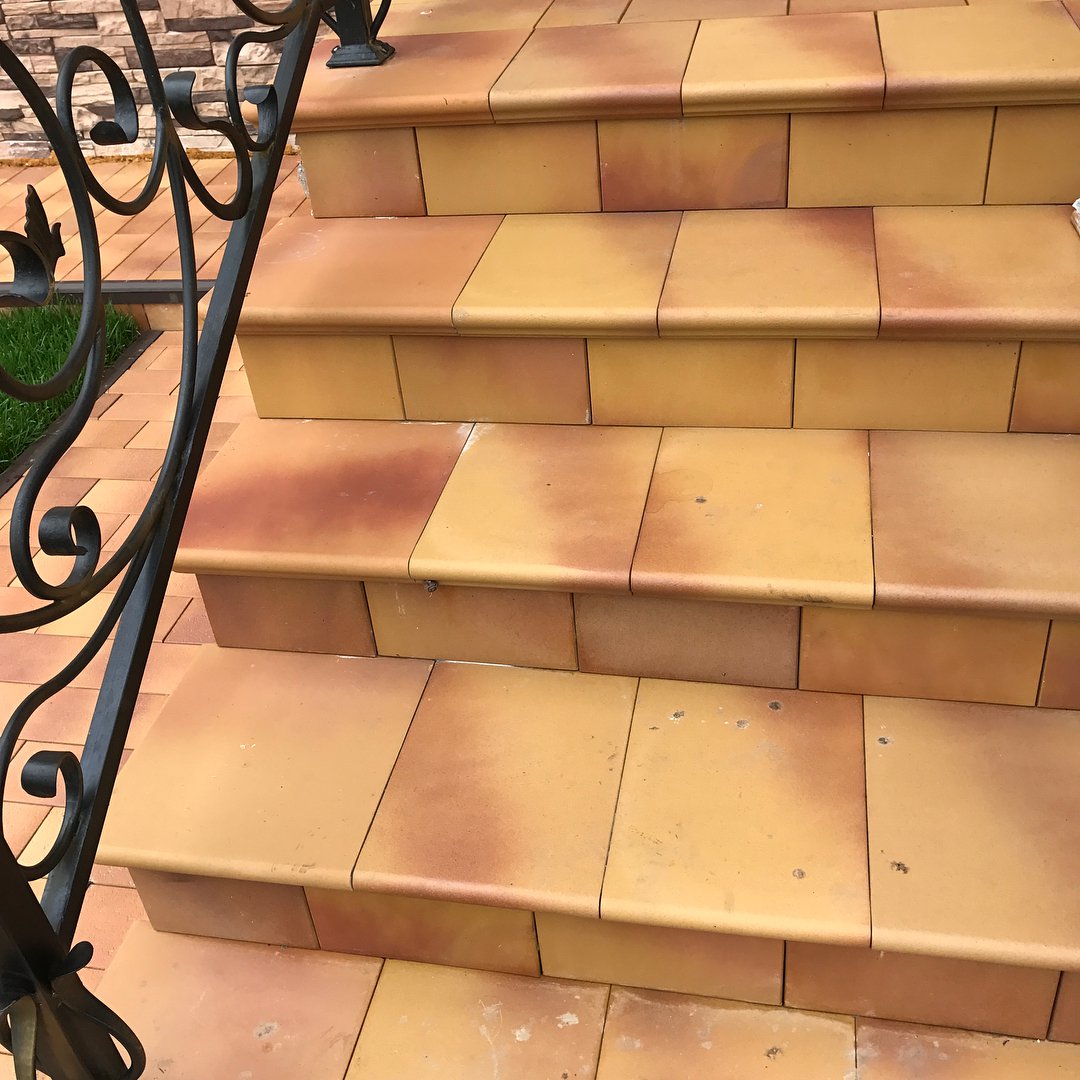 Клинкерная ступень флорентинер Stroher Keraplatte Terra 307 weizengelb, Stroeher