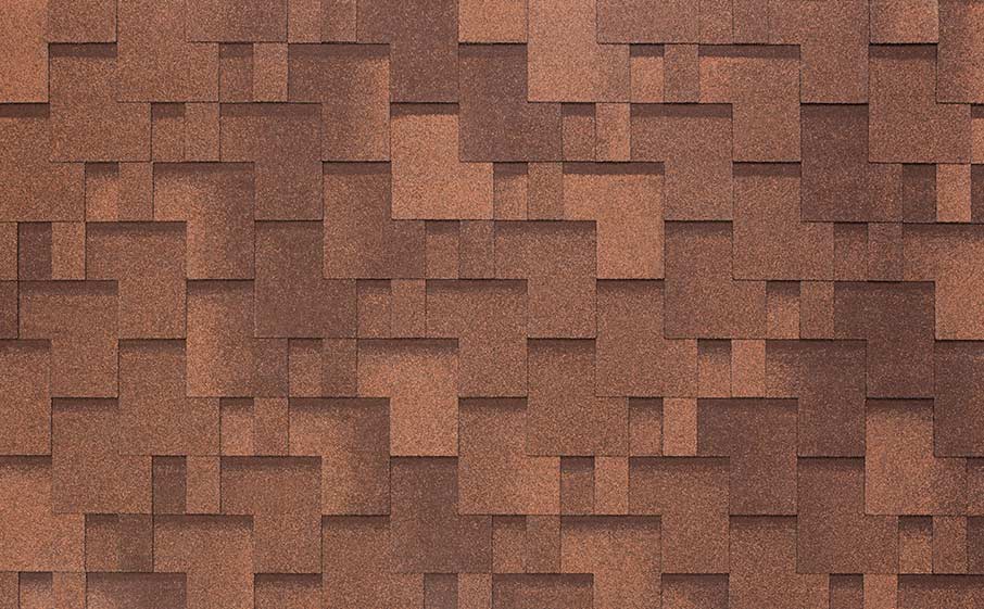 Гибкая черепица TEGOLA NOBIL TILE Акцент красно-коричневый